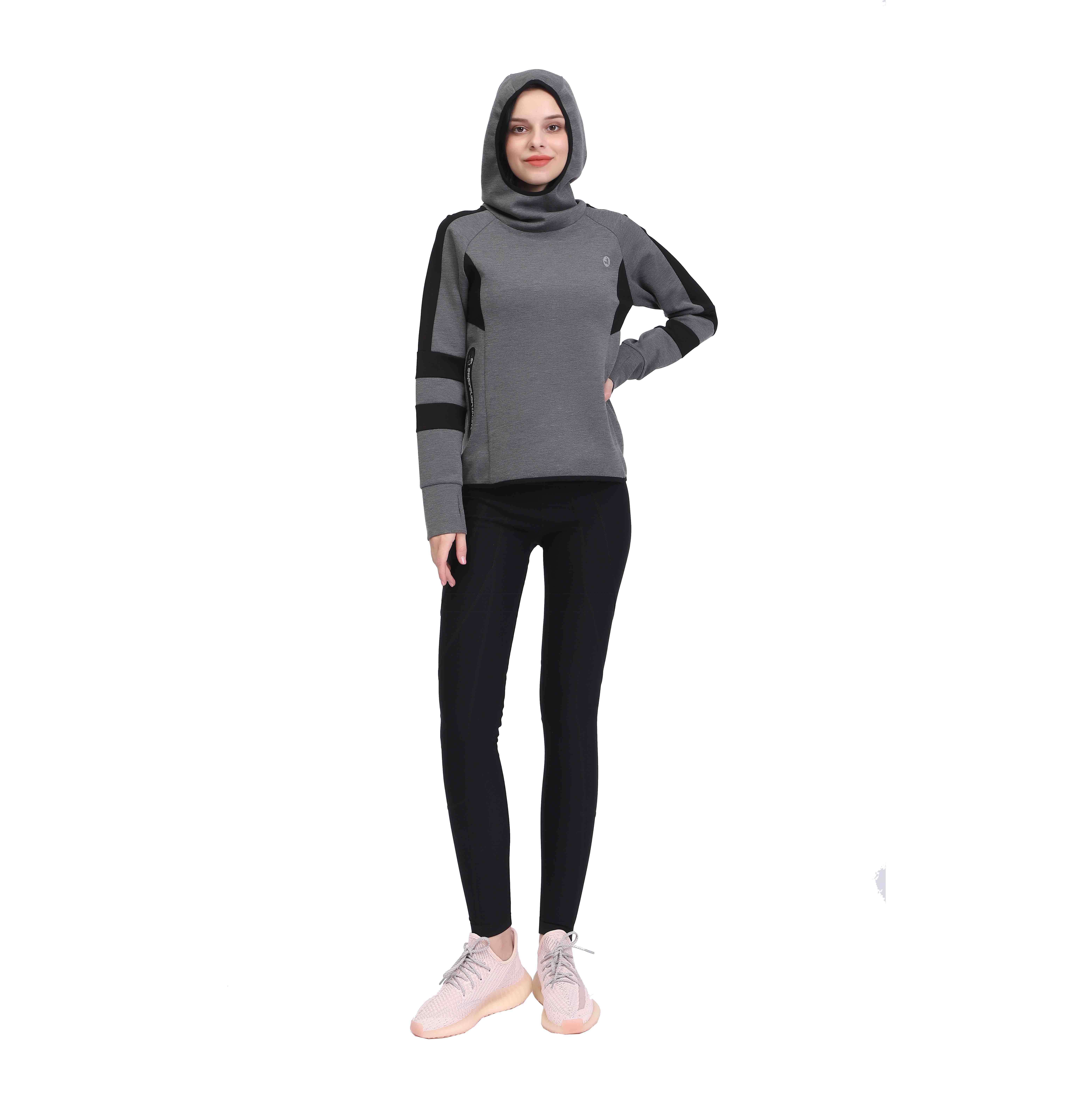 Women Core Gym Gym Sigited Zipper Fun con cappuccio
