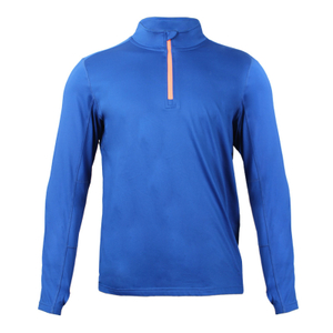 Magliette sportive casual da uomo in pile con mezza zip da corsa, magliette pullover a maniche lunghe