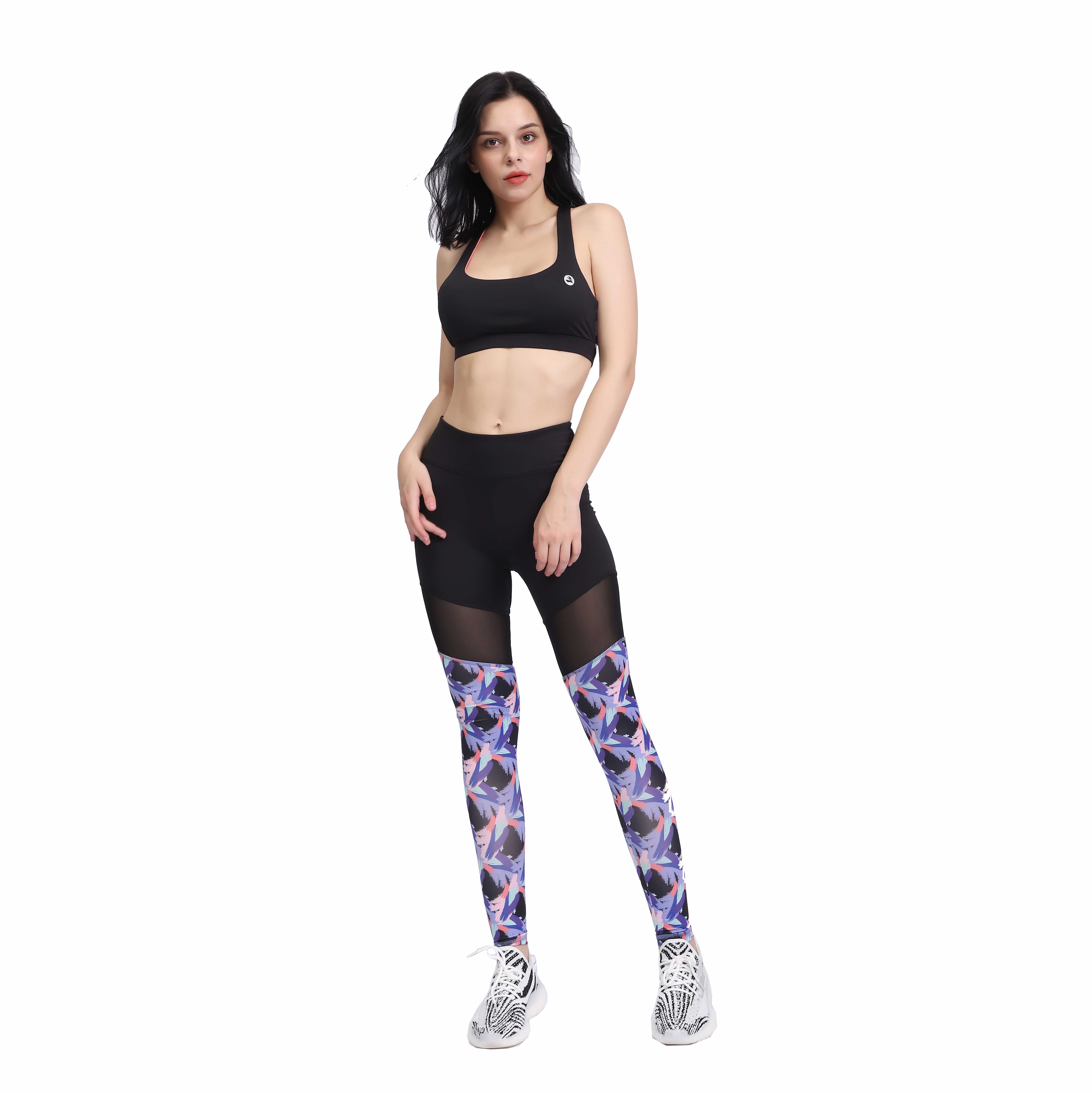 Leggings da donna con cimpelli da yoga sportivi ad alta vita