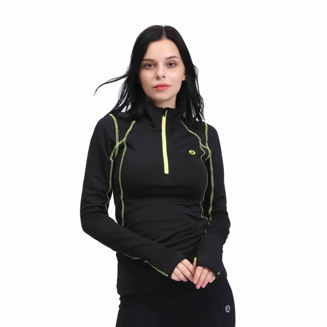 Women's Sport Slim Fit 1/2 Zip Forece Pullover Toptmal Top