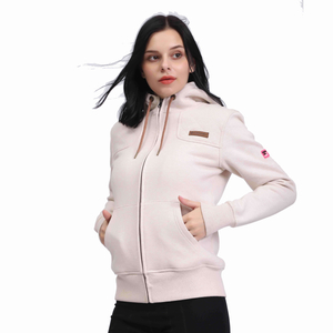 Women Sherpa Assegnata con fitta con cappuccio termico con zip